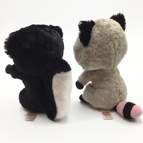 Ty Beanie Boos Forest Animals Rocco Bandit Racoon Fay Fox Flora Skunk Woodland - Picture 10 of 14